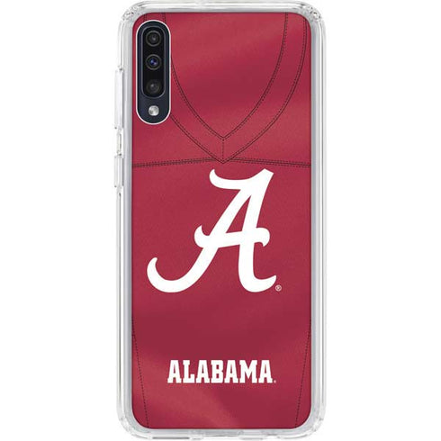 University of Alabama Maroon Jersey Galaxy A50 Clear Case